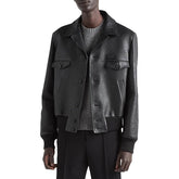 Mens Black Textured Trucker Jacket